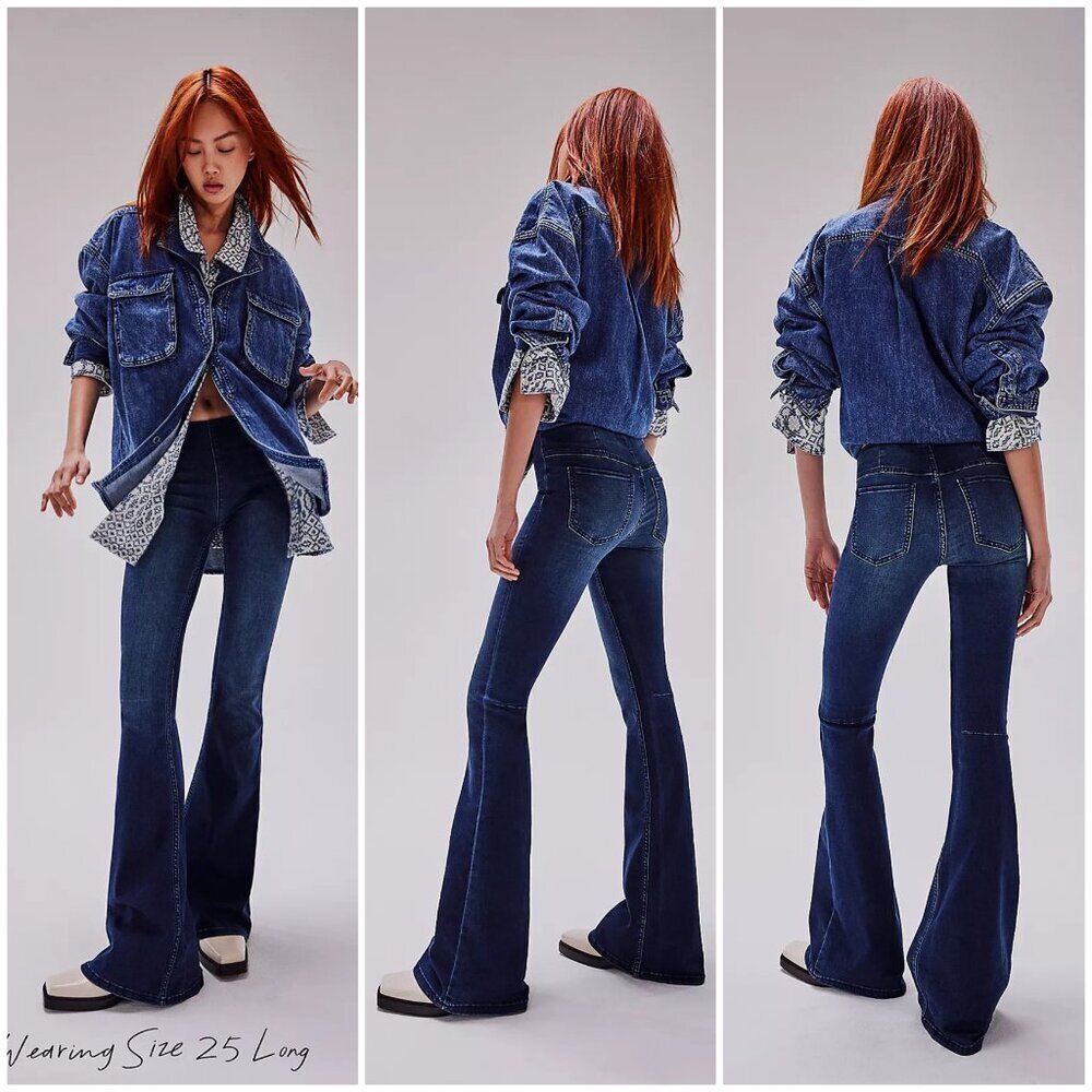 Free People x We The Free Penny Pull-On Flare Jeans Size 25